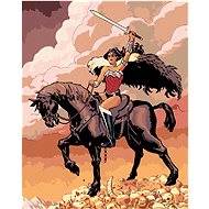 Zuty - Wonder woman on horseback, 40×50 cm, stretched canvas on frame - Painting by Numbers