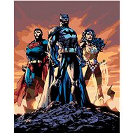 Zuty - Wonder woman, batman and superman, 40×50 cm, stretched canvas on frame - Painting by Numbers