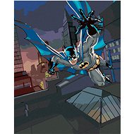 Zuty - Batman on the roof of a building, 40×50 cm, stretched canvas on frame - Painting by Numbers