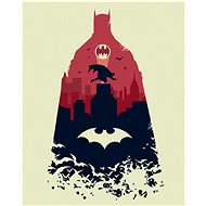 Zuty - Batman outline, 40×50 cm, off canvas on frame - Painting by Numbers