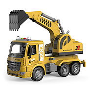 WIKY Car construction excavator with flywheel effects 28 cm - Toy Car