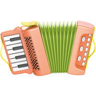 Wiky Pulling accordion, accordion 14 × 6 × 23 cm - Musical Toy