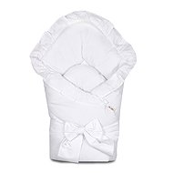 Baby Nellys Quick wrap with frill and ribbon - white - Swaddle Blanket