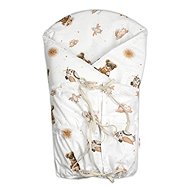 Baby Nellys Classic retro wrap LALLY lace-up with padding, Bear pilot - beige - Swaddle Blanket