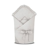 Baby Nellys Royal quick wrap with ruffle and ribbon - light grey - Swaddle Blanket