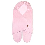 Baby Nellys Fluffy wrap with hood and legs, powder - Swaddle Blanket