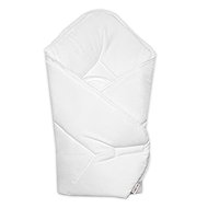 Baby Nellys Velvet luxury wrap with lace trim, 75 × 75 cm - white - Swaddle Blanket