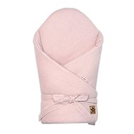 Baby Nellys Muslin wrap with tie-up reinforcement 75 × 75 cm, powder pink - Swaddle Blanket