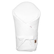 Baby Nellys Muslin wrap with tie-up reinforcement 75 × 75 cm, white - Swaddle Blanket