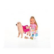 Evička mit Hund und Welpen - Puppe