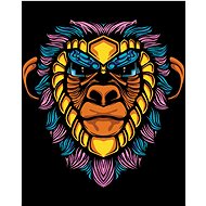 Abstract colour gorilla, 80×100 cm, stretched canvas on frame - Painting by Numbers