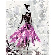 Abstract young ballerina, 40×50 cm, without frame and without canvas shut off - Painting by Numbers