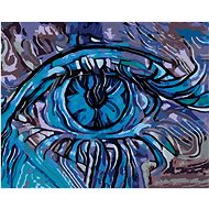 Abstract blue eye, 40×50 cm, stretched canvas on frame - Painting by Numbers