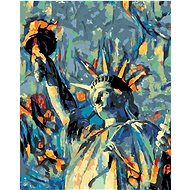Abstract Statue of Liberty, 80×100 cm, without frame and without canvas - Painting by Numbers