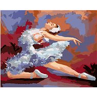 Ballerina in bright colours, 40×50 cm, stretched canvas on frame - Painting by Numbers