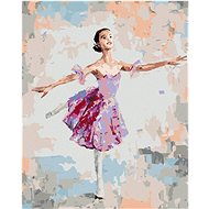 Ballerina in a pink dress, 80×100 cm, without frame and without canvas shut off - Painting by Numbers