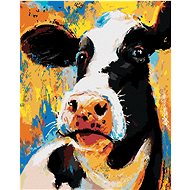 Colored cow, 40×50 cm, without frame and without canvas shut off - Painting by Numbers
