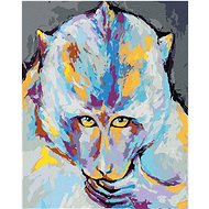 Colored monkey, 80×100 cm, stretched canvas on frame - Painting by Numbers