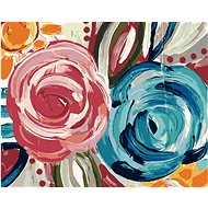 Colored Flowers (Haley Bush), 40×50 cm, stretched canvas on frame - Painting by Numbers