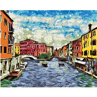 Venice after Van Gogh, 40×50 cm, without frame and without turning off the canvas - Painting by Numbers