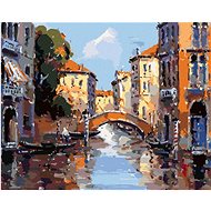 Venetian alleys, 40×50 cm, stretched canvas on frame - Painting by Numbers