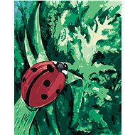 Ladybug on the grass, 80×100 cm, without frame and without canvas shut off - Painting by Numbers