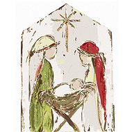 Nativity scene Mary, Joseph and Baby Jesus II (Haley Bush), 40×50 cm, without frame and canvas - Painting by Numbers