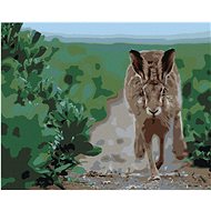 Running Hare, 40×50 cm, off canvas on frame - Painting by Numbers