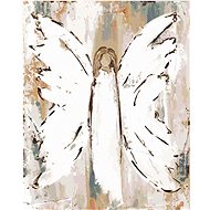 White painted angel (Haley Bush), 40×50 cm, stretched canvas on frame - Painting by Numbers