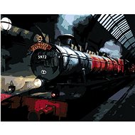 Hogwarts Express at Night (Harry Potter), 40×50 cm, unframed and without canvas shut-off - Painting by Numbers