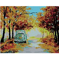 Beetle on a forest path, 40×50 cm, stretched canvas on frame - Painting by Numbers