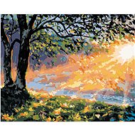 Early Morning in the Forest, 40×50 cm, stretched canvas on frame - Painting by Numbers