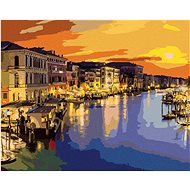 The Grand Canal on a Summer Night in Venice, 40×50 cm, stretched canvas on frame - Painting by Numbers