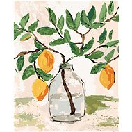 Lemons in a vase 2 (Haley Bush), 80×100 cm, without frame and without canvas shut off - Painting by Numbers