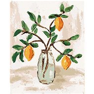 Lemons in a Vase 4 (Haley Bush), 80×100 cm, off canvas on frame - Painting by Numbers