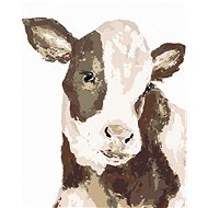 Black and White Cow (Haley Bush), 80×100 cm, stretched canvas on frame - Painting by Numbers
