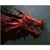 Red Dragon, 40×50 cm, stretched canvas on frame - Painting by Numbers