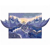 Girl flying on a dragon, 40×50 cm, without frame and without shutting off the canvas - Painting by Numbers