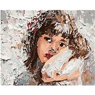 Girl with flowers in her hair, 80×100 cm, without frame and without shutting off the canvas - Painting by Numbers
