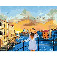 Girl in Venice, 40×50 cm, without frame and without canvas shut off - Painting by Numbers