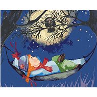 Girl in a hammock, 80×100 cm, without frame and without canvas shut off - Painting by Numbers