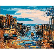 Shipping in San Francisco, 40×50 cm, without frame and without canvas shut off - Painting by Numbers
