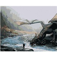 Dragon by the River, 80×100 cm, without frame and without canvas shut off - Painting by Numbers