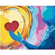 Duchovné srdce, 80 × 100 cm, plátno napnuté na rám - Maľovanie podľa čísel