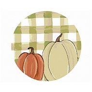 Two Gingham Pumpkins (Haley Bush), 80×100 cm, stretched canvas on frame - Painting by Numbers