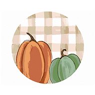 Two Gingham Pumpkins 2 (Haley Bush), 40×50 cm, without frame and without canvas shut off - Painting by Numbers