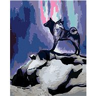 Two-Headed Wolf, 80×100 cm, stretched canvas on frame - Painting by Numbers