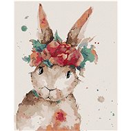 Elegant hare, 40×50 cm, without frame and without canvas shut off - Painting by Numbers