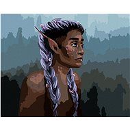 Elf Woman, 40×50 cm, stretched canvas on frame - Painting by Numbers