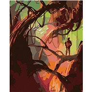 Fantasy Trees in the Forest, 40×50 cm, stretched canvas on frame - Painting by Numbers